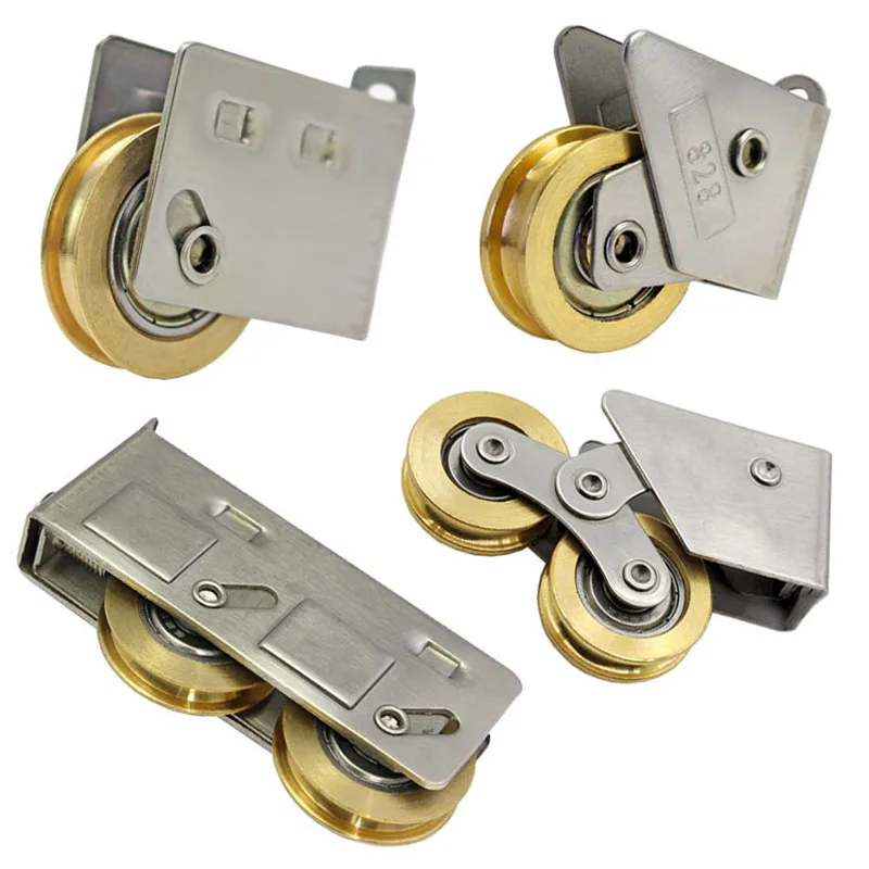 828-Ty Sliding Door Plastic Wheel Steel Window Pulley Concave Muted Roller Household Hardware Part