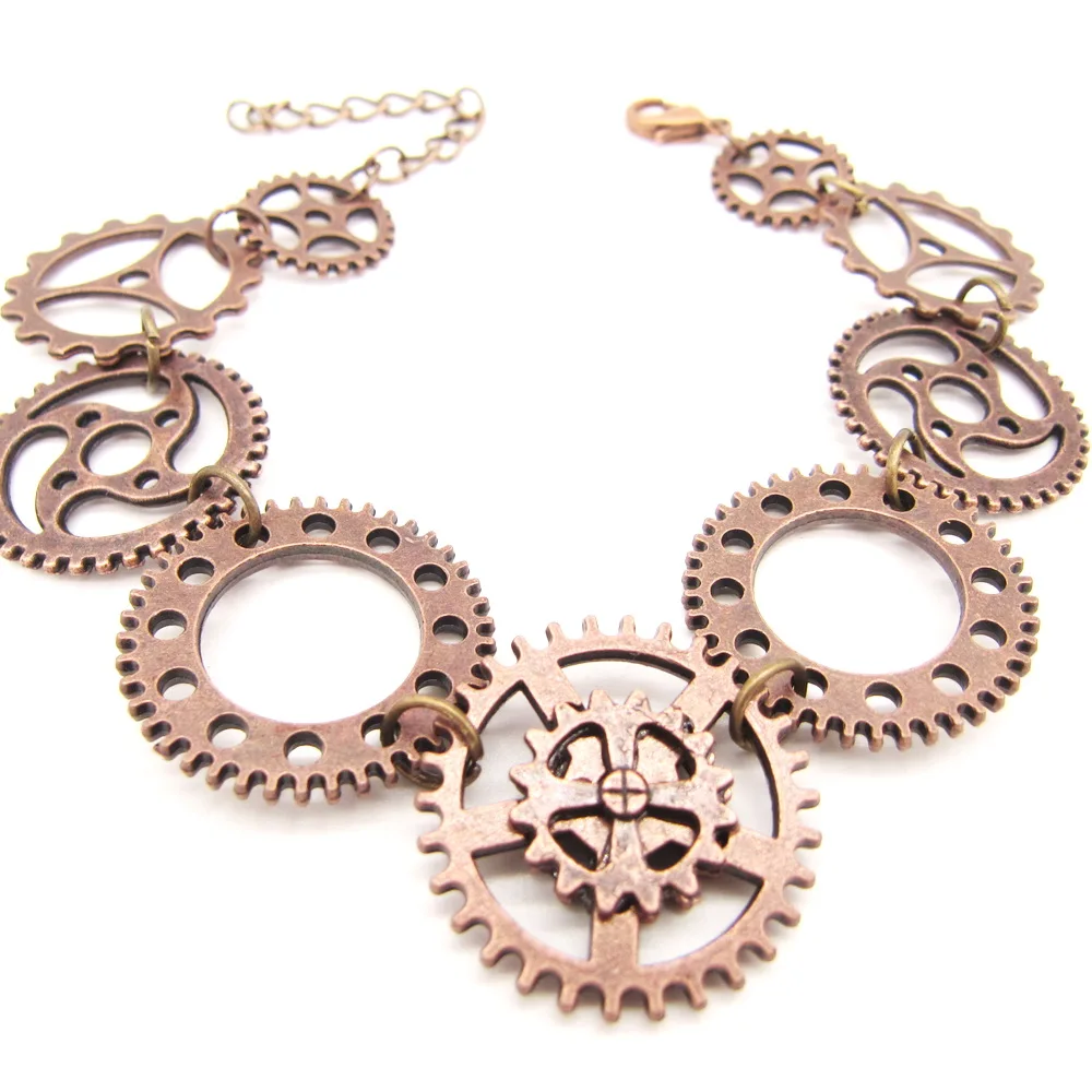 Cykopv Original Design Multi Gears Nice Combined DIY Gear Mechanism Steampunk Bracelet Vintage Bijoux