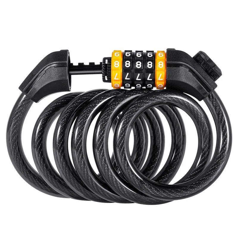 WEST BIKING Bike Cable Lock MTB Road Bike antifurto Password di sicurezza serrature per biciclette per Scooter moto accessori per bici