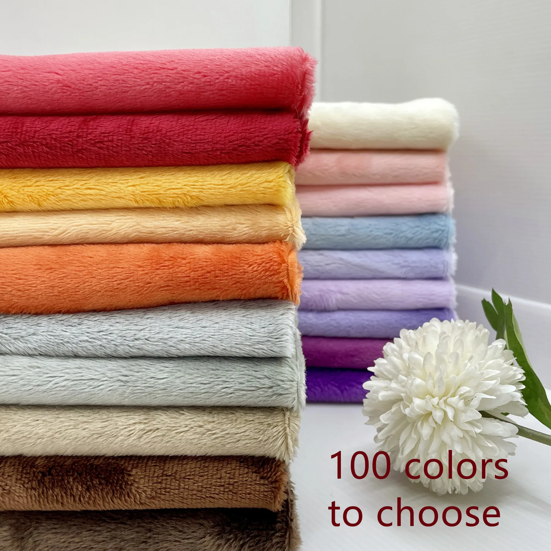 100 Colors 45x50cm Plush Fabric 5mm Pile Super Soft Fabric Handmade DIY For Sewing Blanket Pillow Doll Cotton Doll Hair Fabric