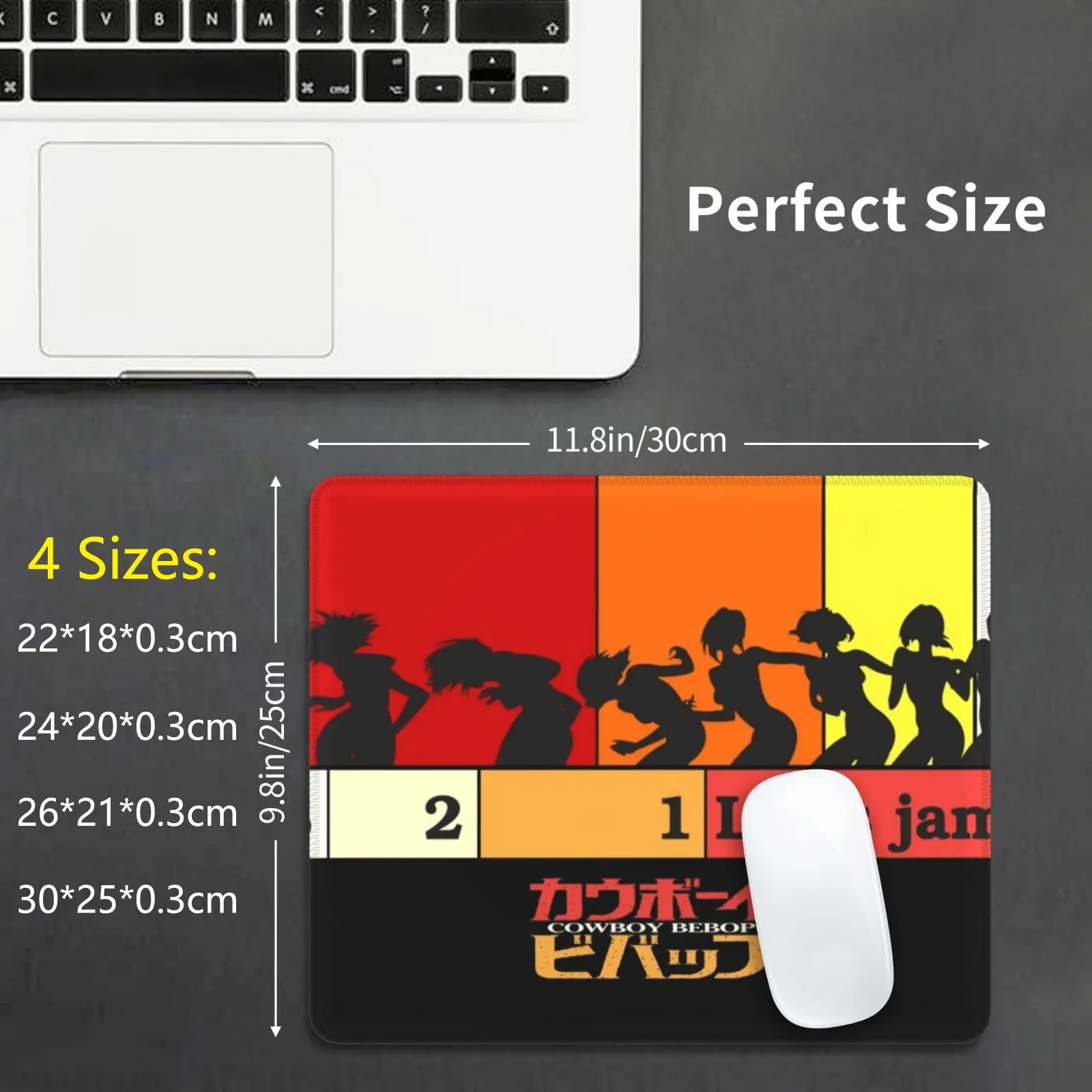 Faye-3 2 1 Let's Jam! Mouse Pad DIY Print Cushion Faye Valentine Spike Spiegel Jet Black Cowboy Bebop Red