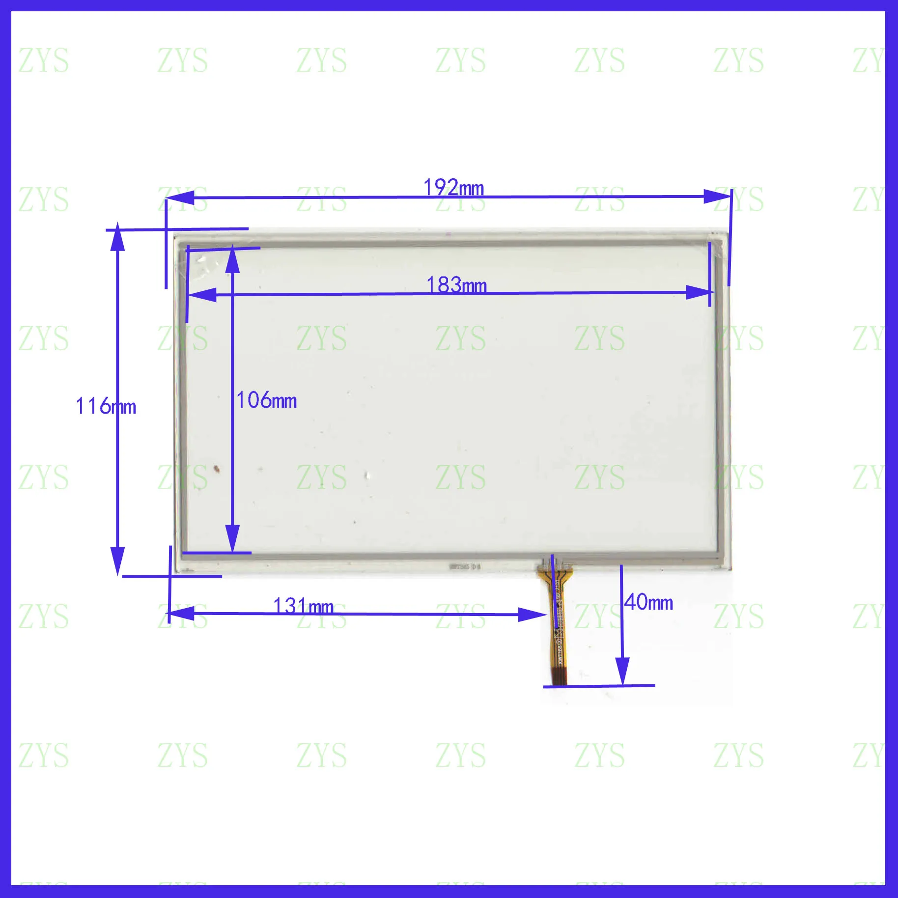 

ZhiYuSun XWT345 192mm*116mm 8inch 4-wire resistive touch panel for Car DVD, 192*116 GPS Navigator screen XWT 345