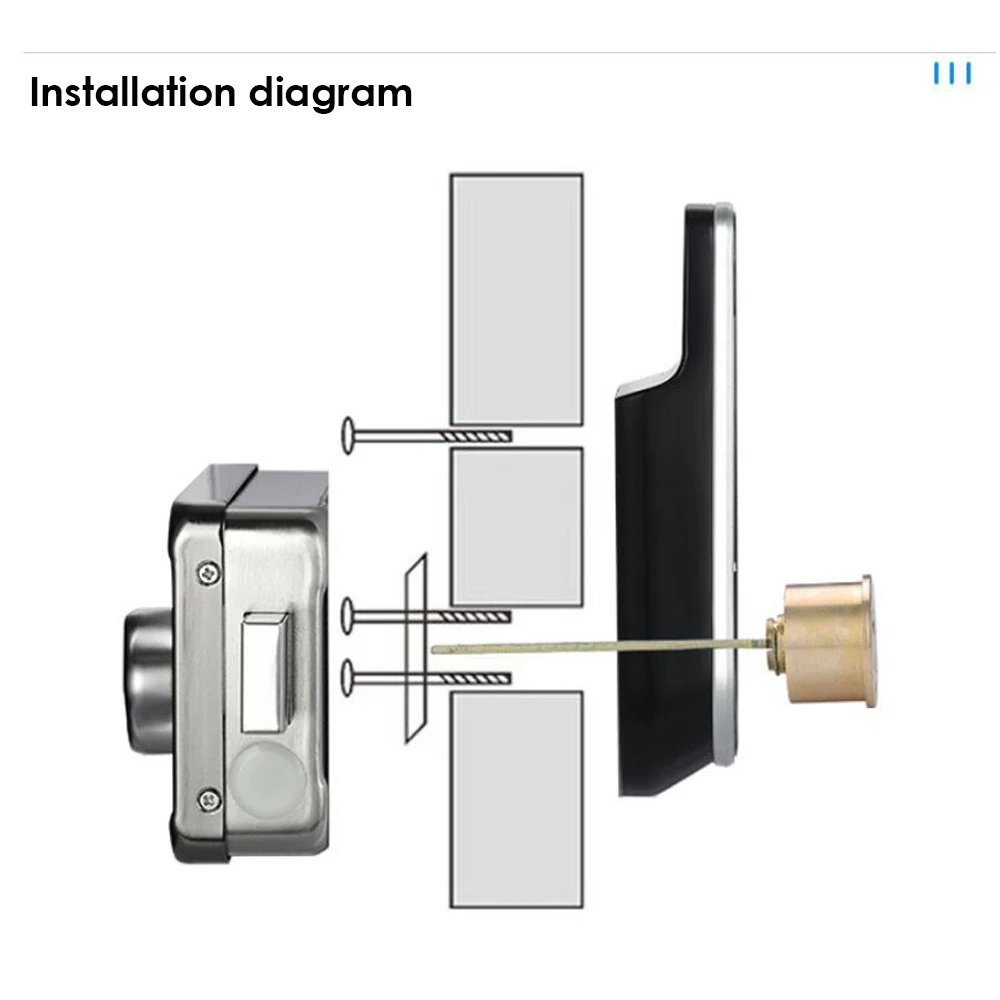 Imagem -06 - Leitor de Cartão Chave Escondida Controle Remoto Fechadura Eletrônica Fingerprint Door Lock Teclado Digital Senha Bloqueio 13.56mhz m1 S50 1k