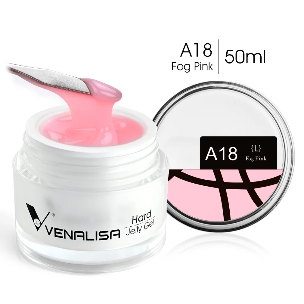 50ml TPO-freies Jelly Nagelverlängerungsgel Nagelaufbau-Gel French Nail Gum Venalisa Klares Natürliches Farbgel Abziehbares UV-Aufbaugel