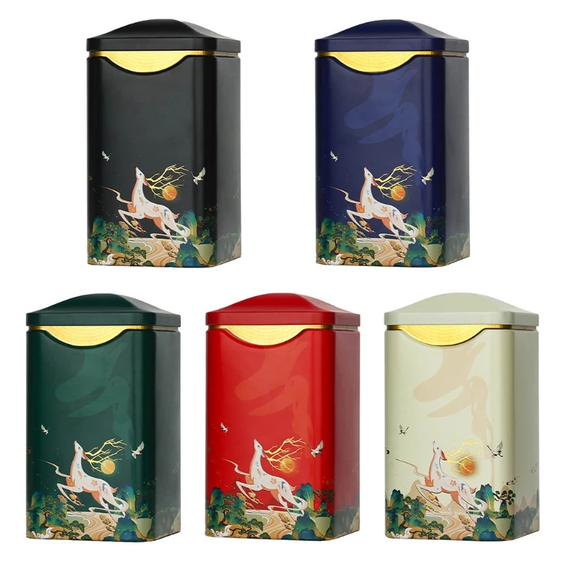 Guofeng-Variety of Tea Cans, Storage Box, Small Coffee Tea Storage, Sealed, Chinese Packaging Box, Japanese