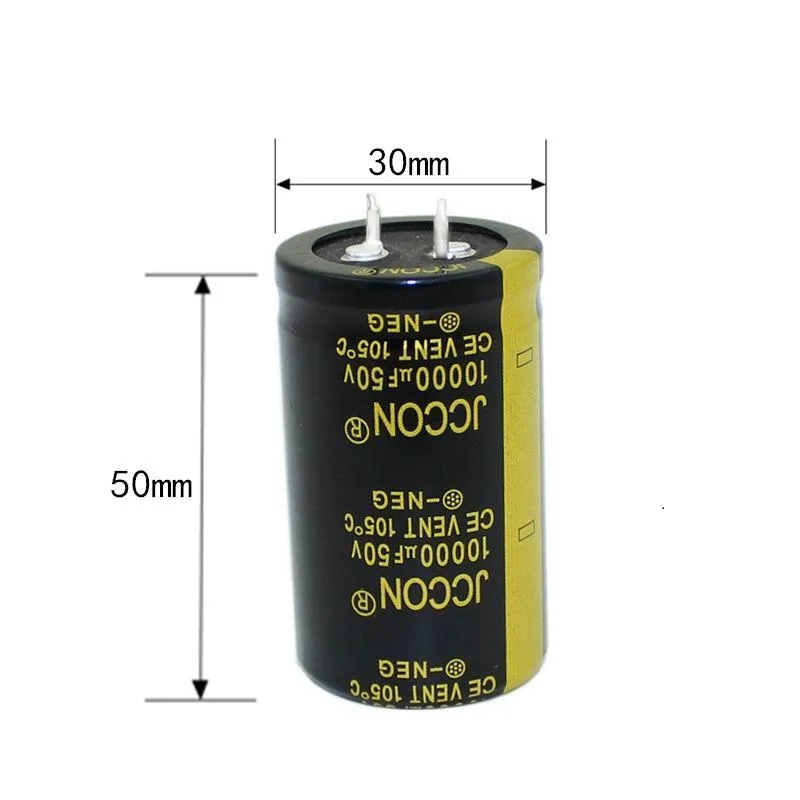 50v10000uf JCCON القرن الألومنيوم كهربائيا مكثف حجم 30x50 الصوت مكبر للصوت الصوت