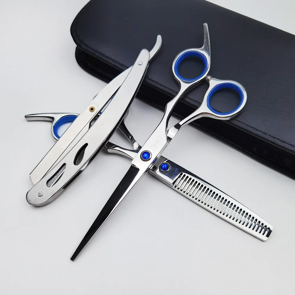 

6.0" 440C Professional Hairdressing Scissors Normal Scissors Thinning Shears Salon Hair Scissors Right Hand Barber Scissors Tool