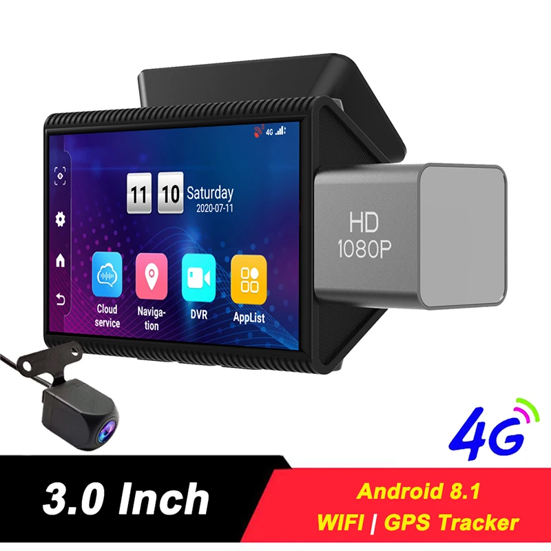 4G Android Car DVR Built in GPS WIFI Car Camera IPS Touch HD 1080P Car Dash Camera Remote Monitoring Video Recorder With ADAS