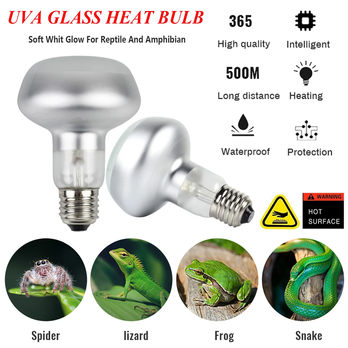 AC 110-240V Pet Heating Lamp High quality UVA Day Light Heater Bulb Farm Light for Turtle Aquarium Aquatic Reptile