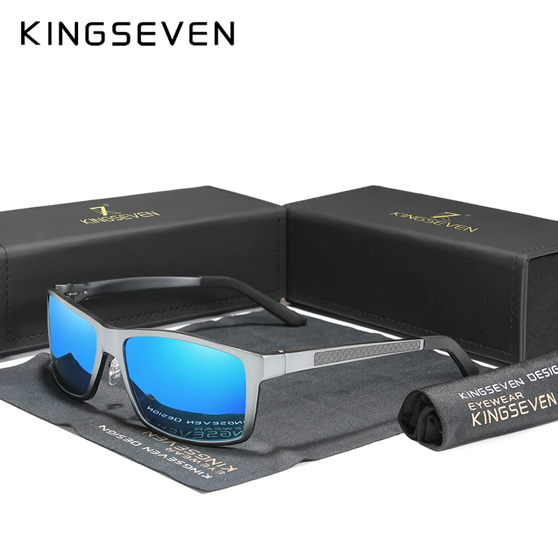 KINGSEVEN 2023 남성용 선글라스 알루미늄 마그네슘 편광 운전용 미러 안경 남성용/여성용 UV400 Oculos Protection