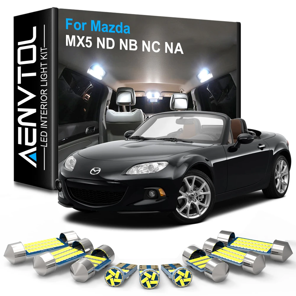 AENVTOL Canbus For Mazda MX5 MX 5 ND NB NC NA Miata MK1 MK2 MK3 1990 1997 2016 2017 2019 2020 Accessories LED Interior Lights