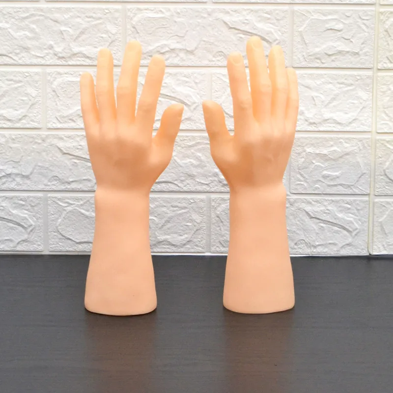 One Pair Realistic Male Mannequin Dummy Hands,Manikin Hand For Gloves