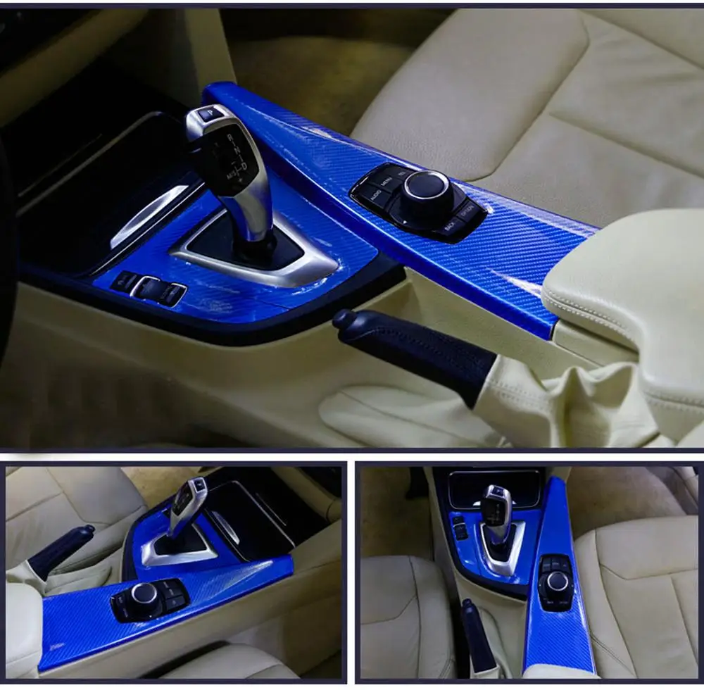 Top quality Ultra Blue Gloss 5D Carbon Fiber Vinyl Wrap 4D Texture Super Glossy 5D Carbon Wraps With for 10/20/30/40/50/58X152CM