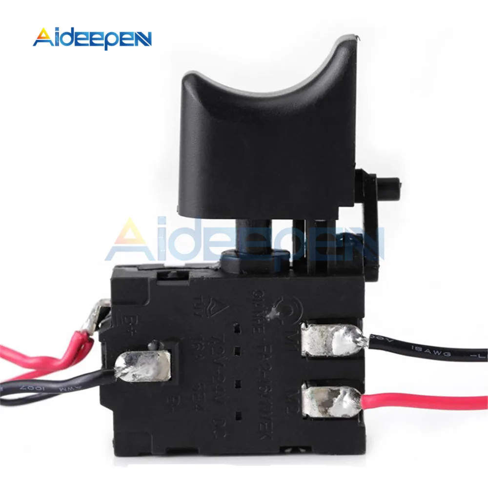 7.2V - 24V Drill Speed Controller Drill Switch Lithium Battery Cordless Drill Speed Control Trigger Switch With Small Light