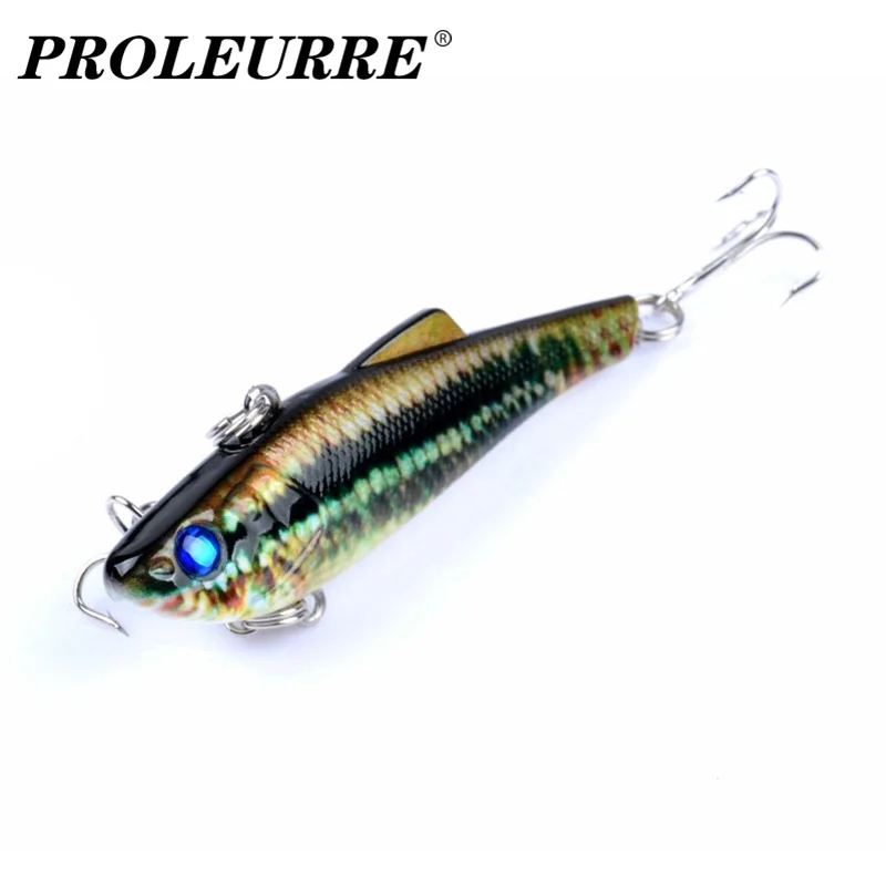 

1Pcs Winter Ice Vib Fishing Lures 70mm 6.5g Lifelike 3D Painting Hard Bait Artificial Eyes Jig Wobbler Crank Lure Pesca Tackle