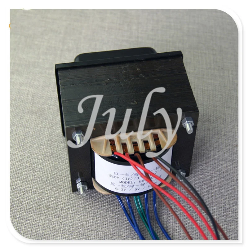 

193W post-stage power transformer，high voltage output 320V-0-320V 0.2A, filament voltage 6.3V 5A 6.3V 5A 5V 4A, for 6L6 、EL34