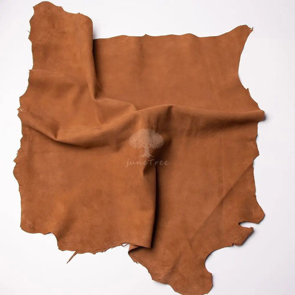 Junetree High Quality Sheep Skin Leather Genuine Leather Suede Face Leather Soft 0.8mm Thick Whole Skin Leather Craft