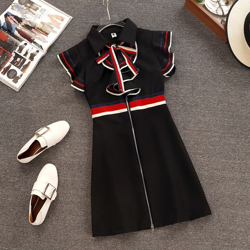 2021 New Autumn Female French Retro Court Hong Kong Style Mini Dress Women's Fashion Sweet Slim Waist Ruffled Sleeveless Dress