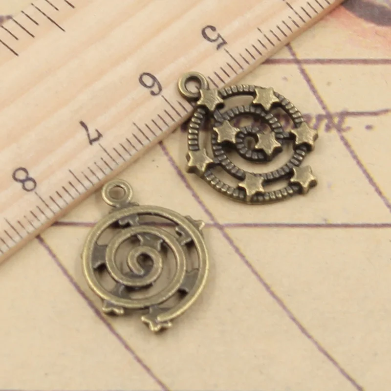 20pcs Charms Shooting Stars Galaxy 21x15mm Tibetan Bronze Silver Color Pendants Antique Jewelry Making DIY Handmade Craft