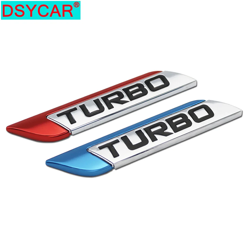 DSYCAR 3D Metal TURBO Turbocharged Car sticker Logo Emblem Badge Decals Car Styling DIY Decoration Accessories for Frod Bmw Ford