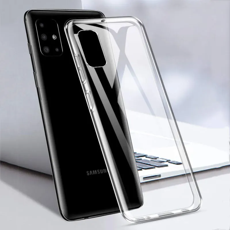 Clear Silicone Case for Samsung A32 A52 A42 A72 A12 A02S A20S A21S A30S A41 A31 A50 A90 A71 A51 A20E A10S A01 Core Soft Cover