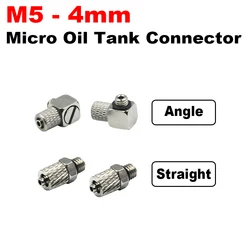 4PCS M5-4mm Micro Hydraulic Oil Connector For Oil Tank Cylinder RC Model Parts