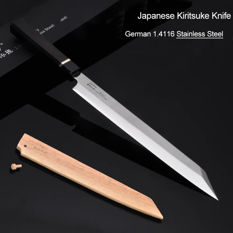 

Stainless Steel Blank Salmon Fish Fillet Sushi Sashimi Japanese Kiritsuke Knife For Cooking Tool With Cover