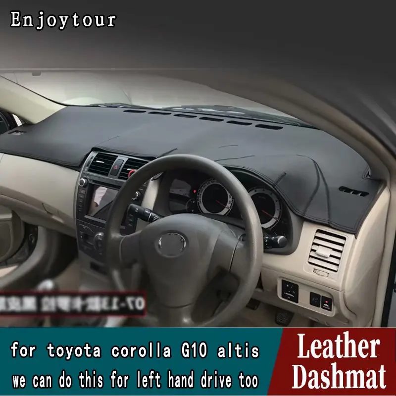 for toyota corolla axio altis g10 2006 - 2012 Leather Dashmat Dashboard Cover Pad Dash Mat Carpet Car Styling Accessories custom