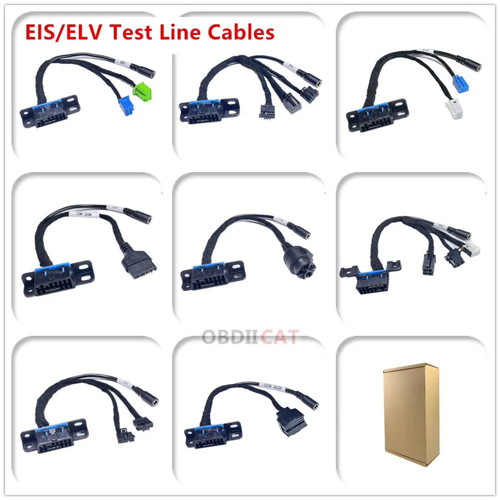 

8Pcs/Set EIS ELV Maintenance Line Works With VVDI M-B BGA & CGDI Prog M-B Detection Key Wire EIS/ELV Test Cables For Merc-edes