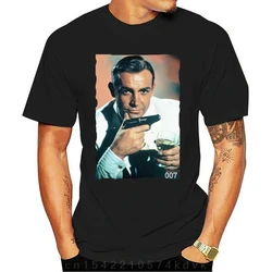 Bond 007 Sean Connery Summer Short Sleeves Cotton T-shirt Fashion High Quality Printing Cotton European Size XS-5XL Tee Shirts