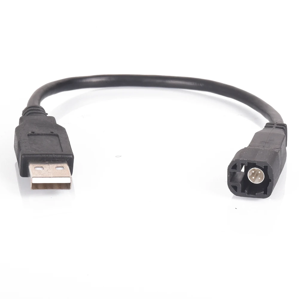 Car Radio USB Interface PlugTransfer Cable for VW RCD510 RCD300 CD 4 Pin Changer Port to Standard USB Port Socket for Skoda