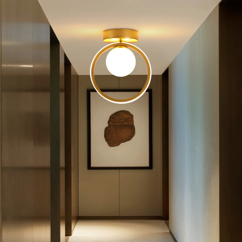 Creative ceiling lamp modern light luxury aisle lamp living room corridor light  channel light entry light gold led lamp CL31602