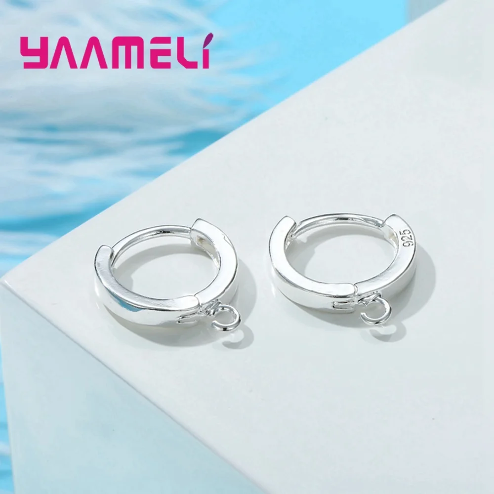 Promotion Sale DIY Finding Earrings 925 Sterling Silver Smooth Women Best Gift for Jewelry Earring Making Components