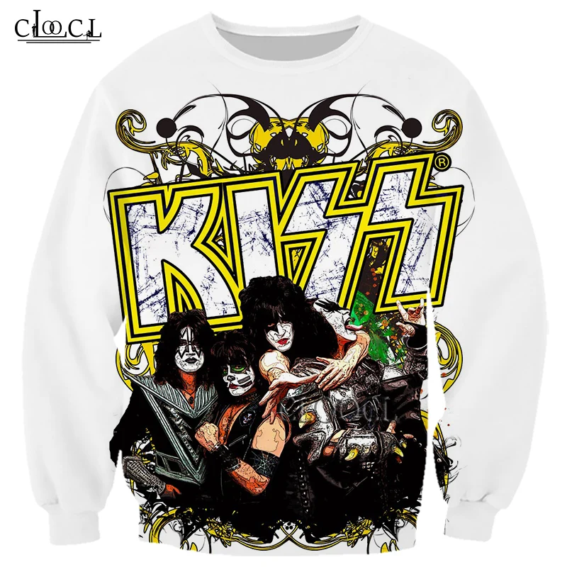 

CLOOCL Newest Rock Singer KISS Band 3D Print Men Women Sweatshirts Fashion Streetwear Harajuku All-match Tops Drop Shipping