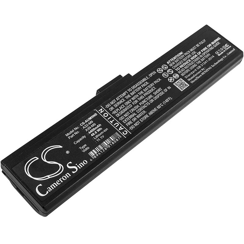 

cameron sino battery for Asus M9, M9A,M9F,M9J,M9V,W7,W7F,W7J,W7S,W7SG，70-NDQ1B2000,70-NHQ2B1000M,90-NDQ1B1000