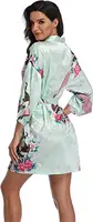 Rayon Robes Women Nightwear Flower Home Clothes Intimate Lingerie Casual Kimono Bath Gown Lady Sexy Night Dress Oversize 3XL - Image 2