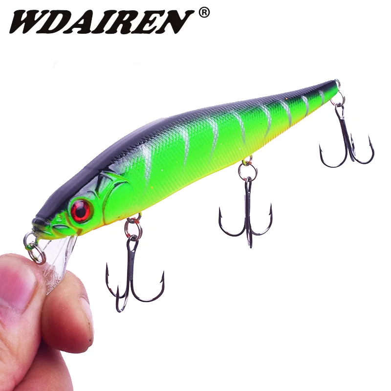 1PCS Minnow Fishing Lure Floating Wobbler Hard Bait 13.5g 22.5g Crankbait Tackle With Treble Hooks Carp Pike Bass Pesca Swimbait