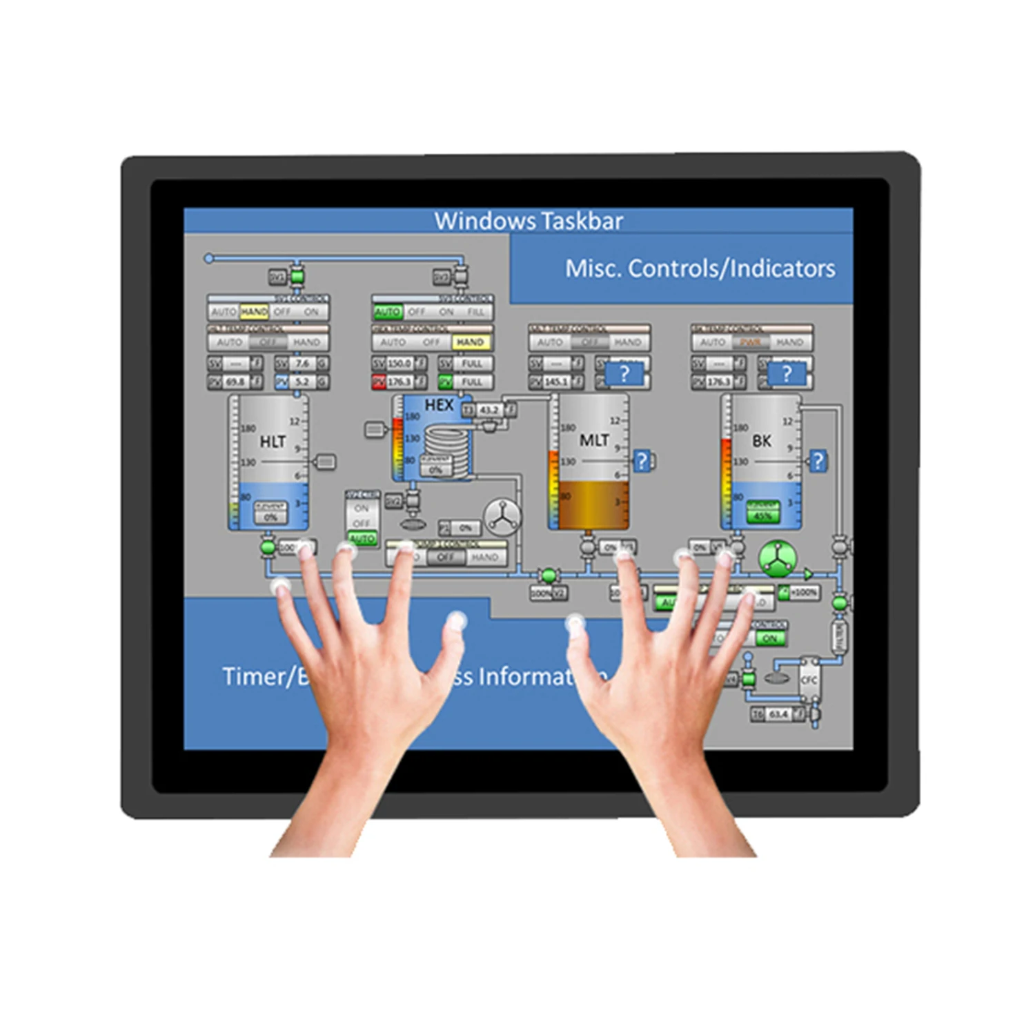 

12.1 Inch Embedded Industrial Computer All-in-one PC Panel with Capacitive Touch Screen Core i3-6100U Built in WiFi 1024*768