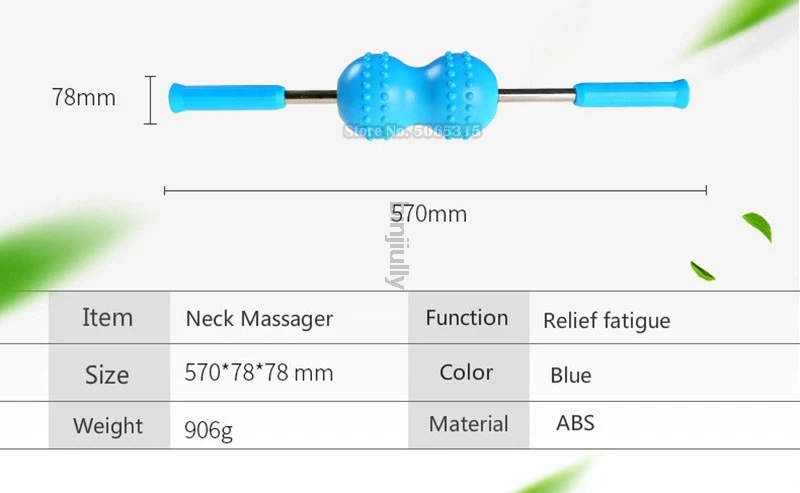 Cervical massage Meridian massager stick yoga massage roller for spine back massager back scratcher comb for back neck relax