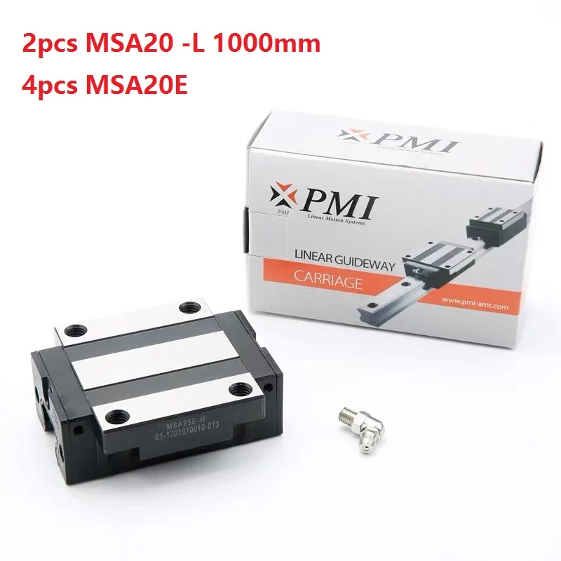 10pcs MSA20E oiginal PMI block slide flange  carriage blocks for CNC router