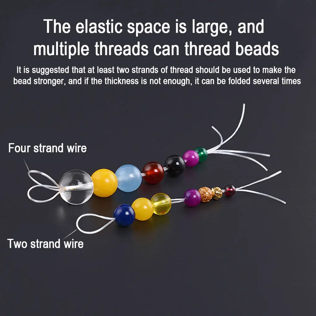 60m/roll Elastic Beading Thread Jewelry DIY Beading Cord Wristband Bracelet Necklace Anklet Elastic Thread 0.8mm Width