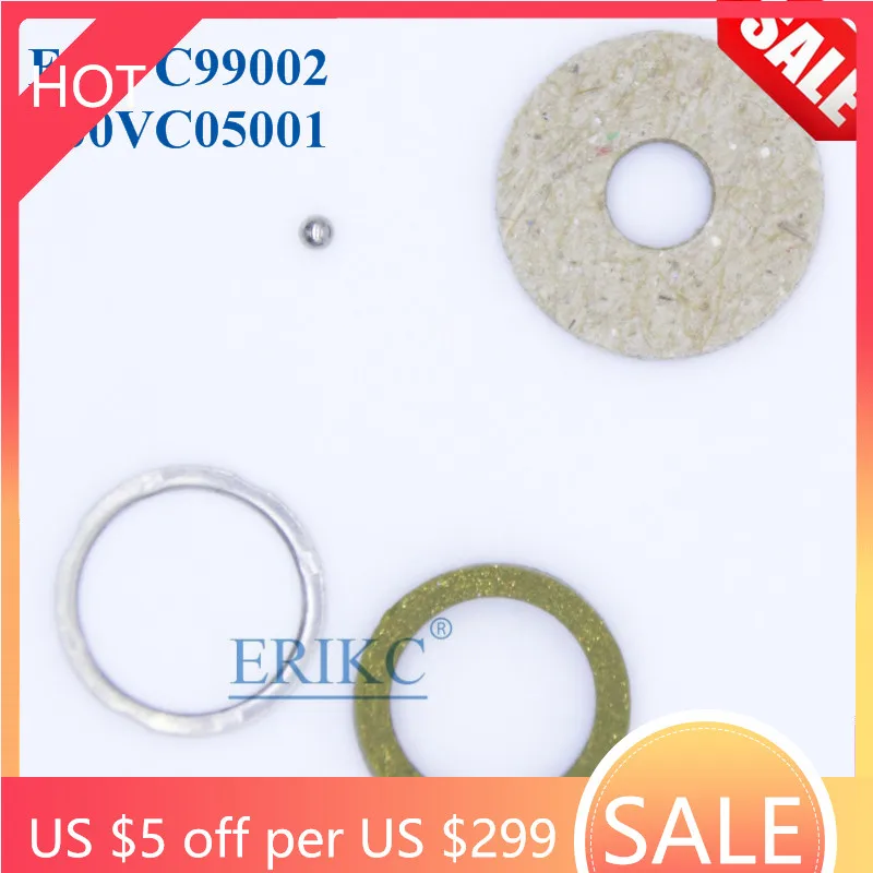 ERIKC CR Injector Repair Kits F00VC99002 Steel Ball Diameter 1.34mm F00VC05001 for Bosch 120 Series 6 Cylinder Engine 10BAG/ lot