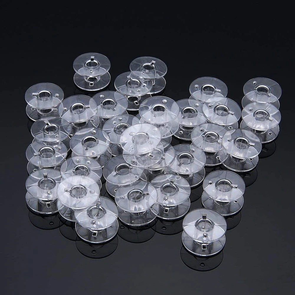 10/20Pcs Transparent Plastic Sewing Machine Bobbins Empty Bobbins Spools for Most Home Sewing Machine DIY Sewing Accessories