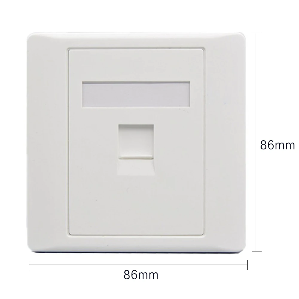 86x86 Typ RJ45 CAT5E Gniazdo sieciowe Panel Kabel Interfejs Gniazdko Gniazdo ścienne