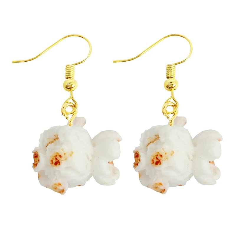 Women Earring Resin Drop Funny Custom Cute Girls Gift Eardrop Kids Food Cookies Ice Cream Bread Avocado Popcorn Chocolate