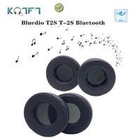 KQTFT Breathable Style Leather Replacement EarPads for Bluedio T2S T-2S Bluetooth Headphones Parts Earmuff Cover Cushion Cups