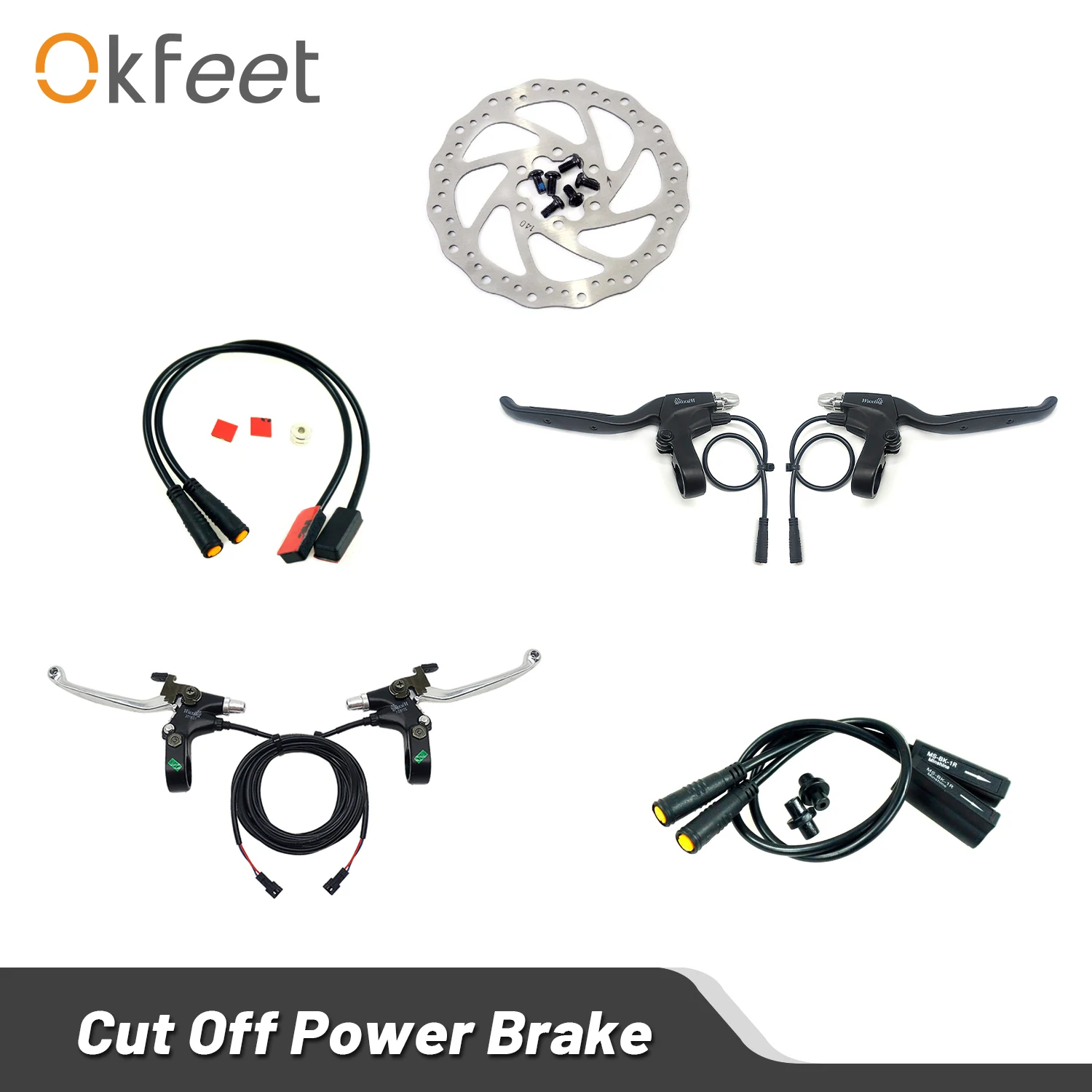 Okfeet Wuxing Park Ebrake Electric Bicycle Cut Off Power Brake for Electric Bicycle Escooter MTB Road