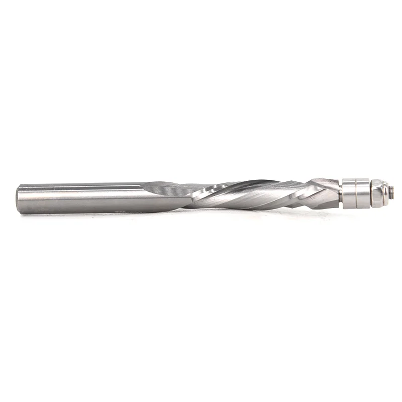 8mm 6mm 1/4 "Shank Compression Flush Trim fresa a spirale in metallo duro solido per utensili per la lavorazione del legno frese per MIilling