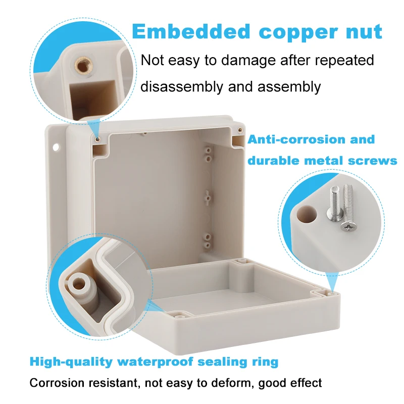 Waterproof DIY Housing Instrument Case ABS Plastic Electrical Project Box Storage Case Enclosure Electronic Supplies connector