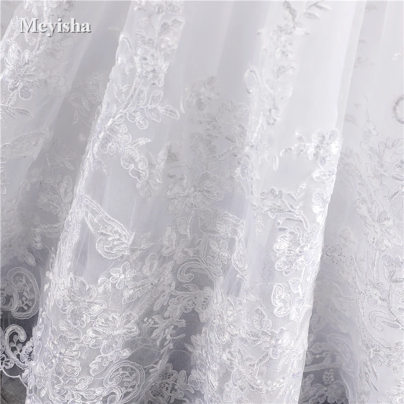 Personalizzato ZJ9160 2024 Nuovo cristallo bianco manica lunga fondo in pizzo abiti da sposa vintage per le spose taglie forti maxi